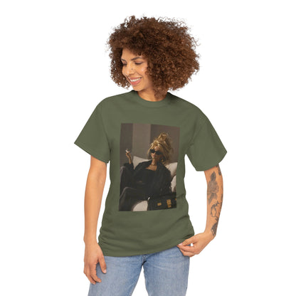 Woman in Sunglasses Illustration Tee | Retro Chic Portrait T-Shirt