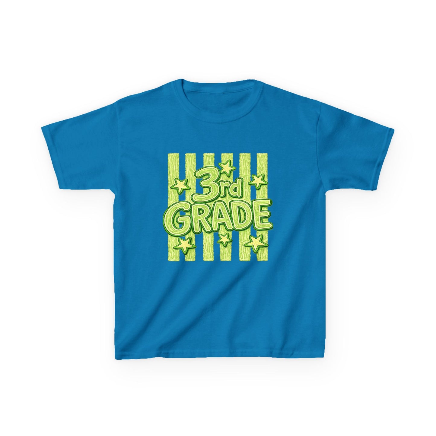 3rd Grade Kids T‑Shirt — Bright Green Back-to-School Shirt for Boys & Girls