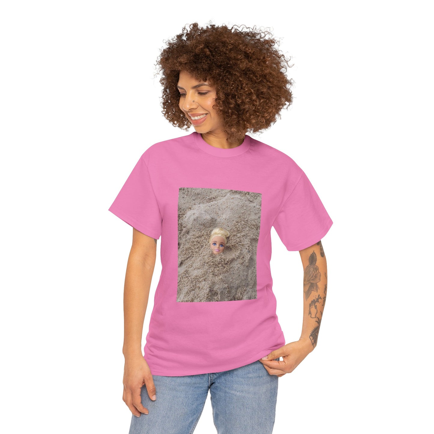 Face Buried in Sand T-Shirt | Beach Photo Tee, Sandcastle Fun