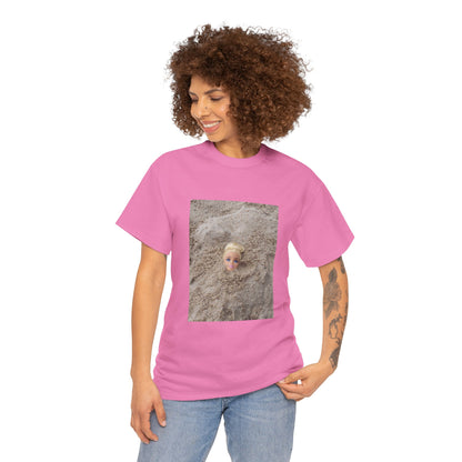 Face Buried in Sand T-Shirt | Beach Photo Tee, Sandcastle Fun