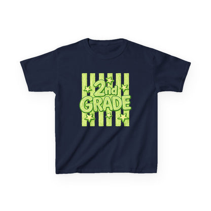 2nd Grade Kids T‑Shirt — Bright Green Back-to-School Tee
