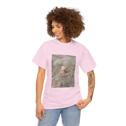 Face Buried in Sand T-Shirt | Beach Photo Tee, Sandcastle Fun