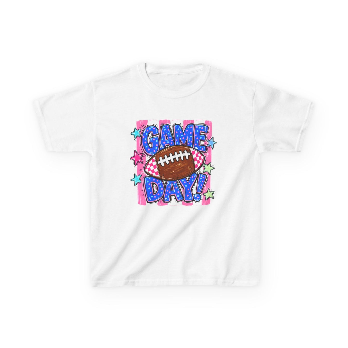 Kids Tee — "Game Day!" Football Graphic