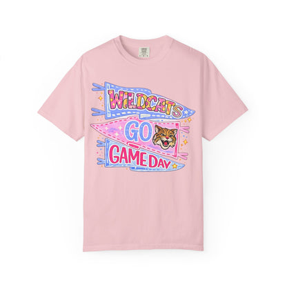 Wildcats Go Game Day T-Shirt — Retro Pennant College Football Tee