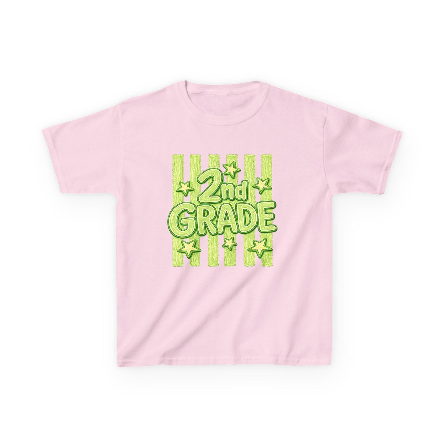 2nd Grade Kids T‑Shirt — Bright Green Back-to-School Tee
