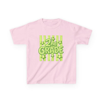 2nd Grade Kids T‑Shirt — Bright Green Back-to-School Tee