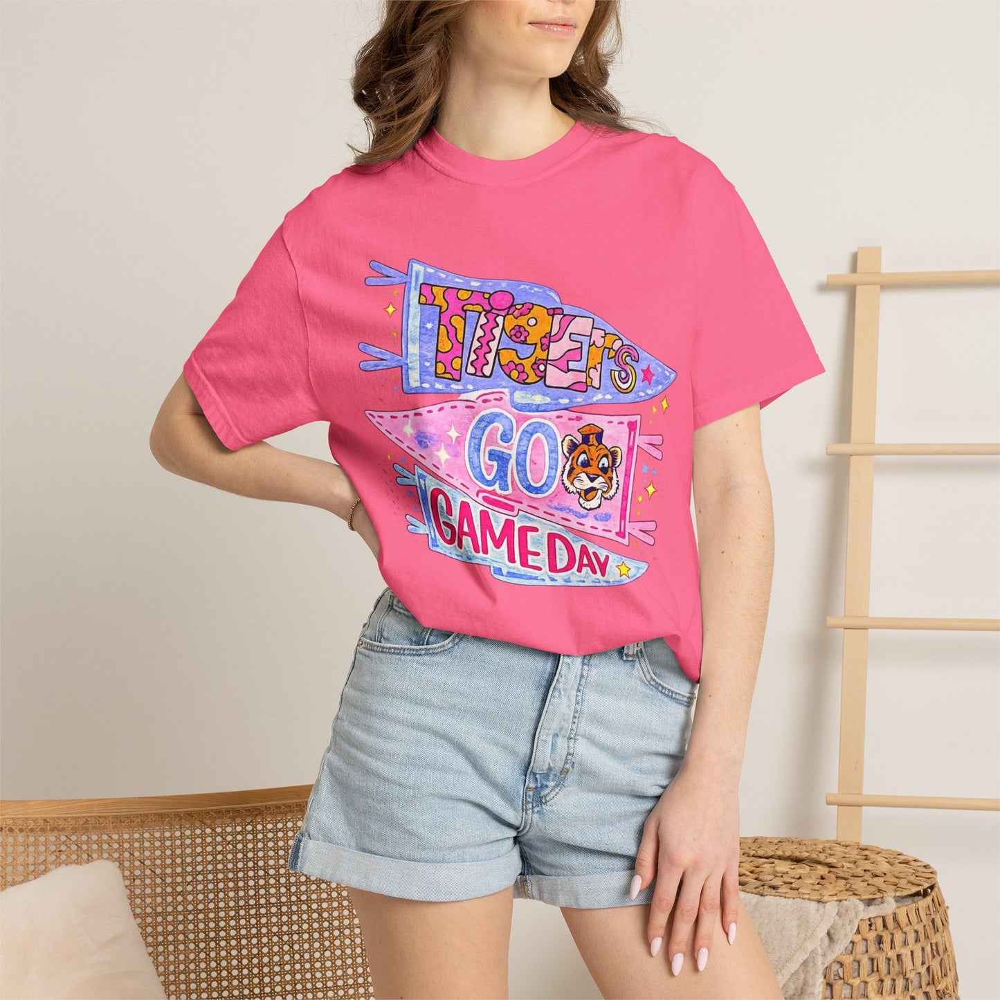 Game Day Pennant T-Shirt - 'Let's Go Game Day' Cheer Tee