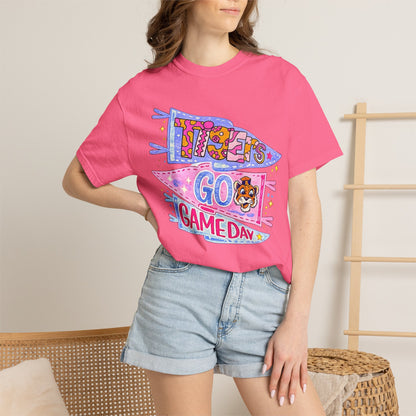 Game Day Pennant T-Shirt - 'Let's Go Game Day' Cheer Tee