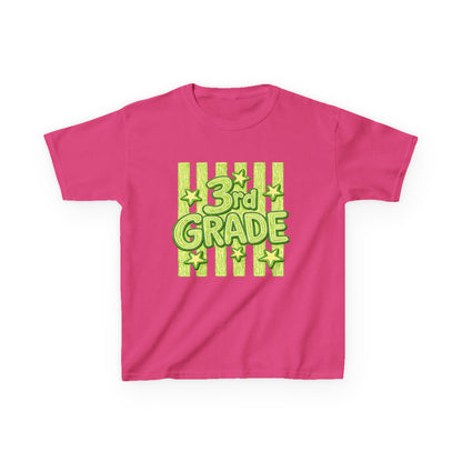 3rd Grade Kids T‑Shirt — Bright Green Back-to-School Shirt for Boys & Girls