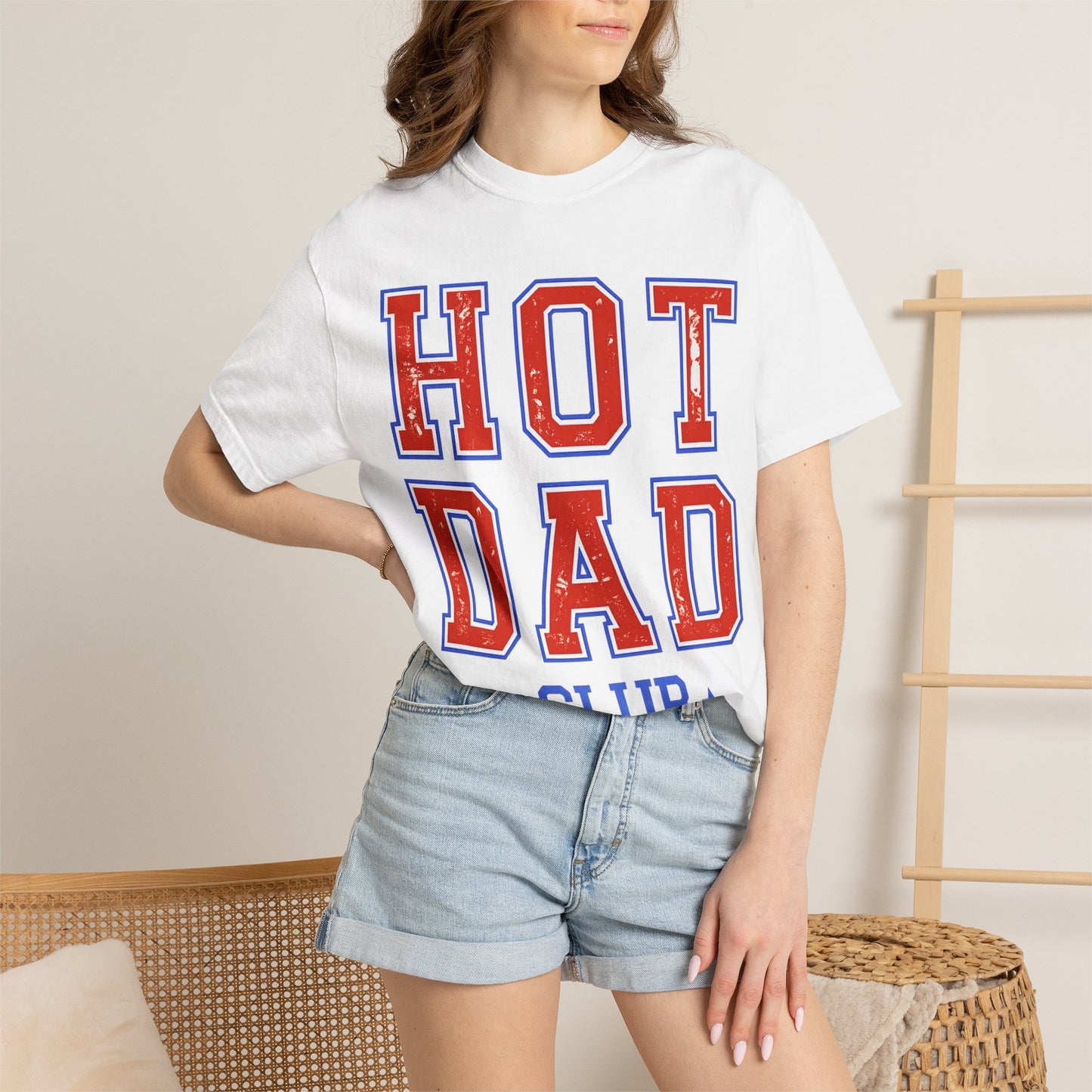 Hot Dad Club T-Shirt — Retro Varsity Dad Graphic Tee for Father’s Day