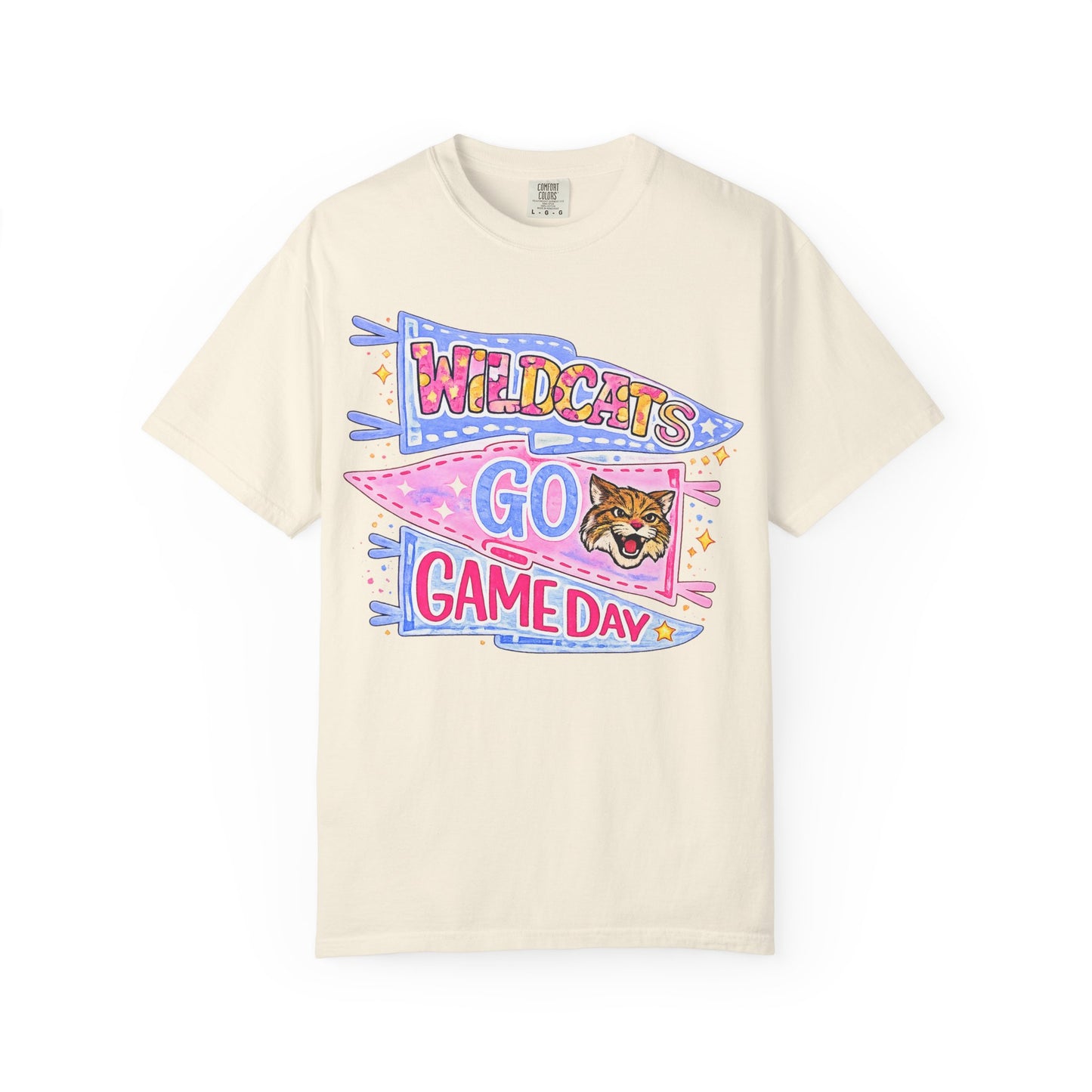 Wildcats Go Game Day T-Shirt — Retro Pennant College Football Tee