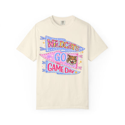 Wildcats Go Game Day T-Shirt — Retro Pennant College Football Tee