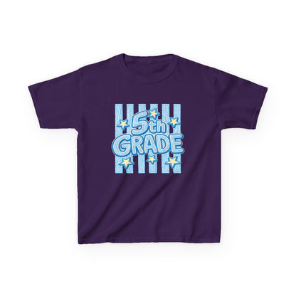 5th Grade Kids T-Shirt — Cute Blue Stars Back to School Tee