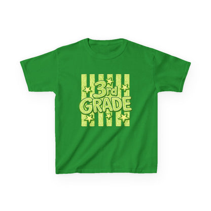3rd Grade Kids T‑Shirt — Bright Green Back-to-School Shirt for Boys & Girls