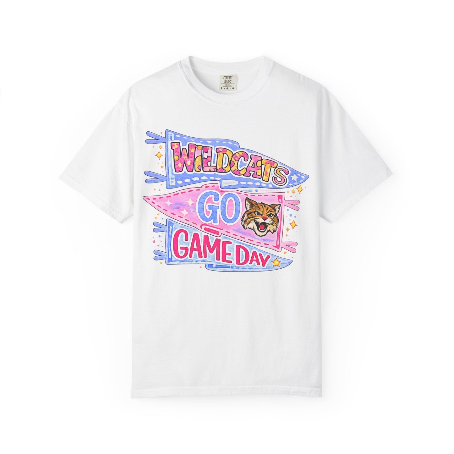 Wildcats Go Game Day T-Shirt — Retro Pennant College Football Tee