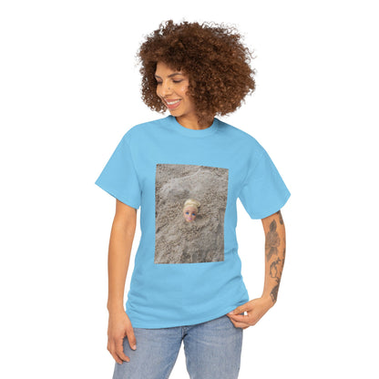 Face Buried in Sand T-Shirt | Beach Photo Tee, Sandcastle Fun
