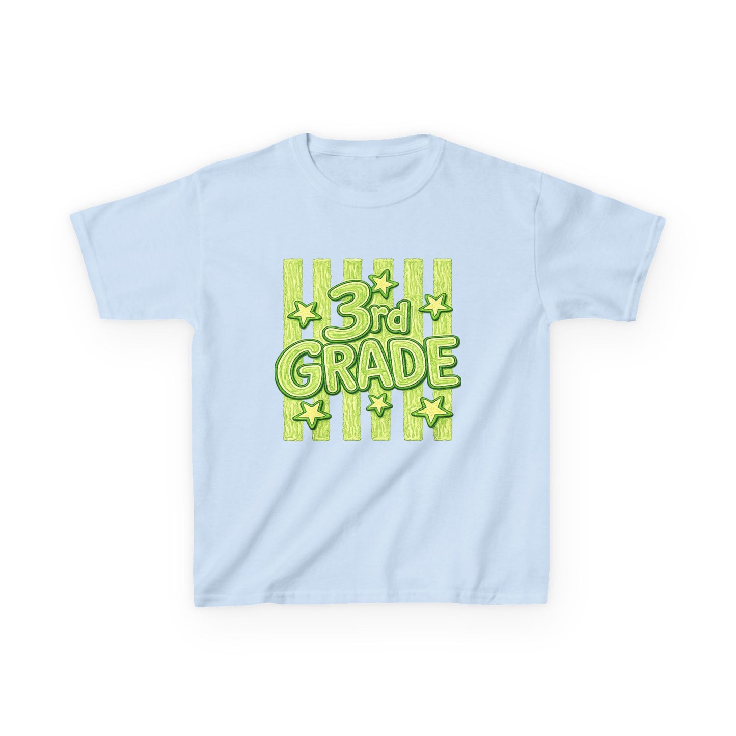 3rd Grade Kids T‑Shirt — Bright Green Back-to-School Shirt for Boys & Girls