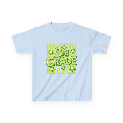 3rd Grade Kids T‑Shirt — Bright Green Back-to-School Shirt for Boys & Girls