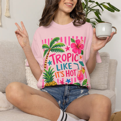 T-Shirt — Tropic Like It’s Hot Tropical Pineapple & Cocktail Summer Tee