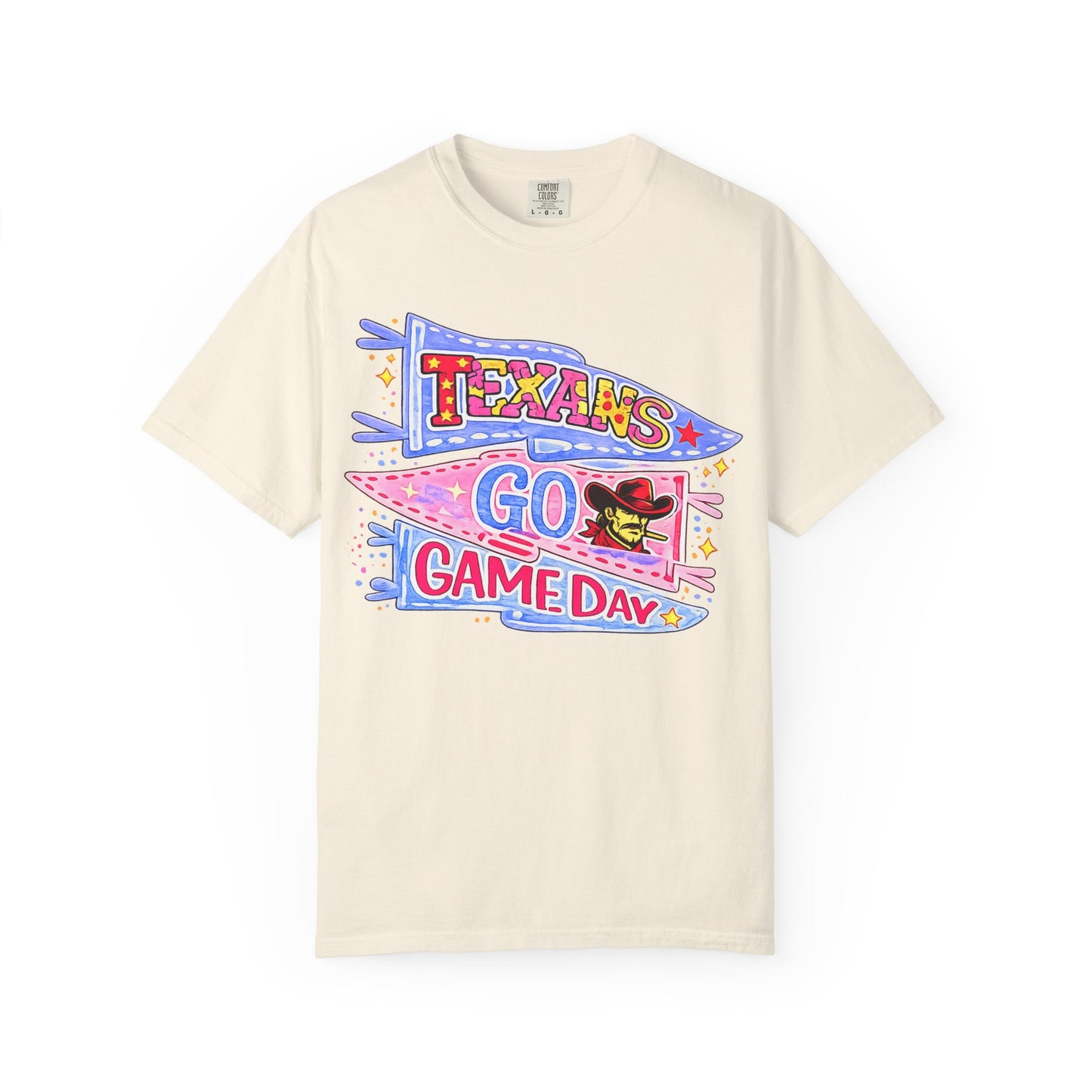 T-Shirt — Texans Go Game Day Pennant Graphic Tee