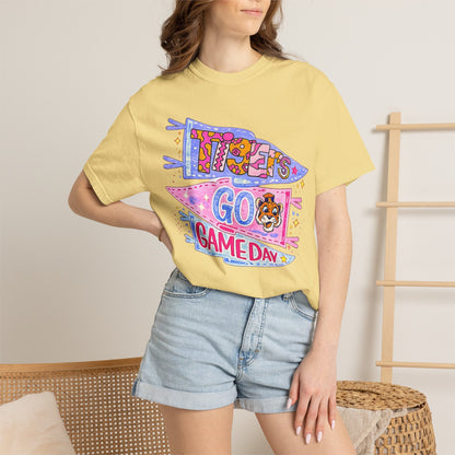 Game Day Pennant T-Shirt - 'Let's Go Game Day' Cheer Tee