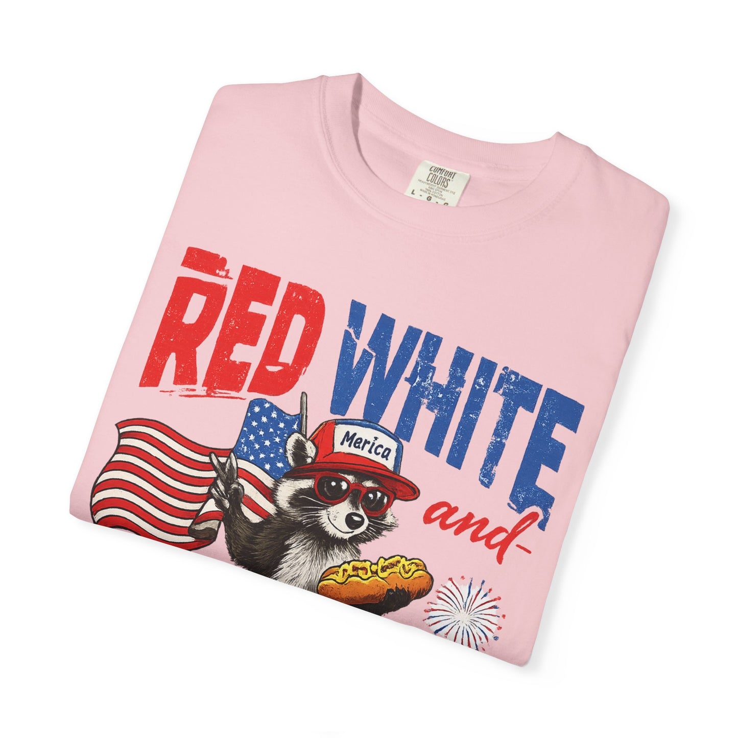 Patriotic 'Red White and Feral' T-Shirt – Funny Raccoon 4th of July Tee