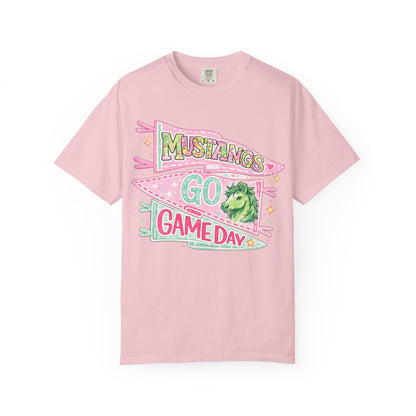 Mustangs Go Game Day T-Shirt — School Spirit Vintage Pennant Tee