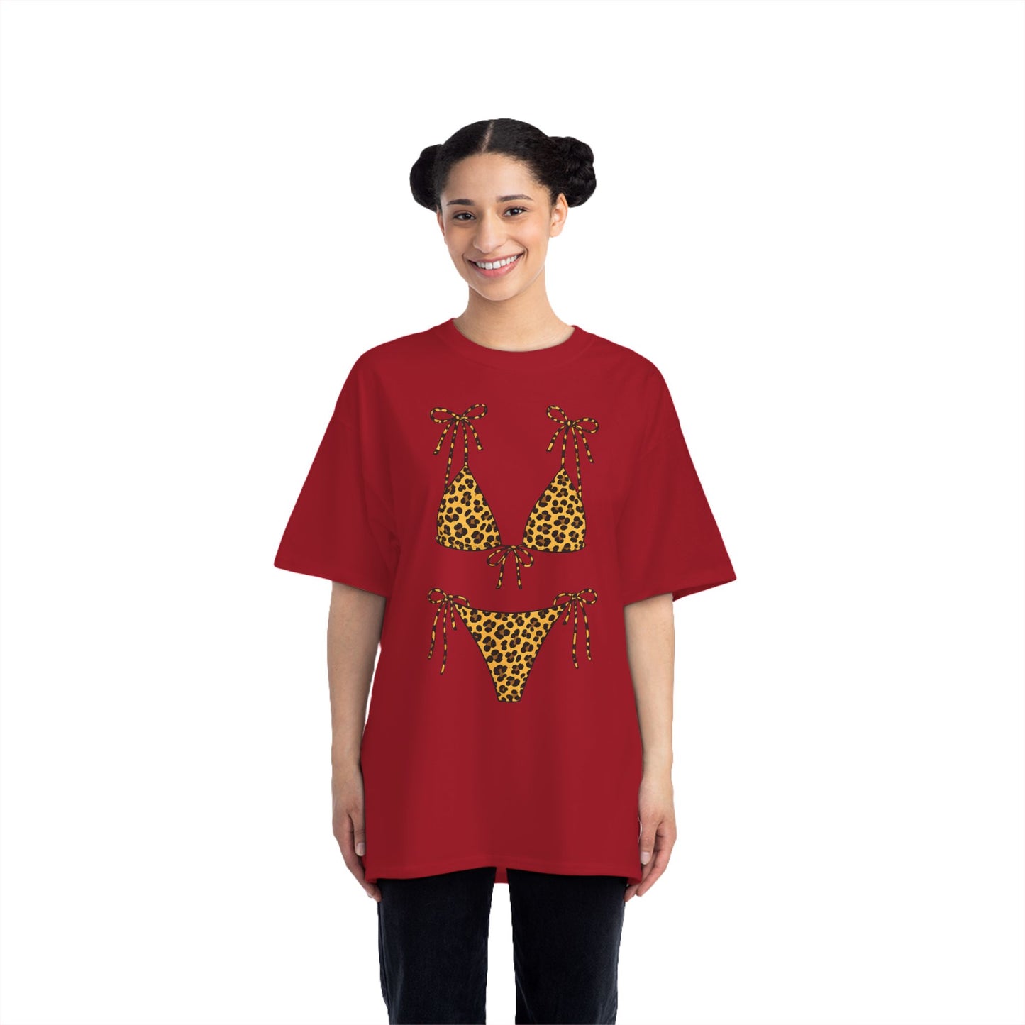Leopard Bikini Graphic T-Shirt — Fun Summer Pool Party Tee
