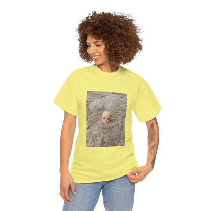 Face Buried in Sand T-Shirt | Beach Photo Tee, Sandcastle Fun