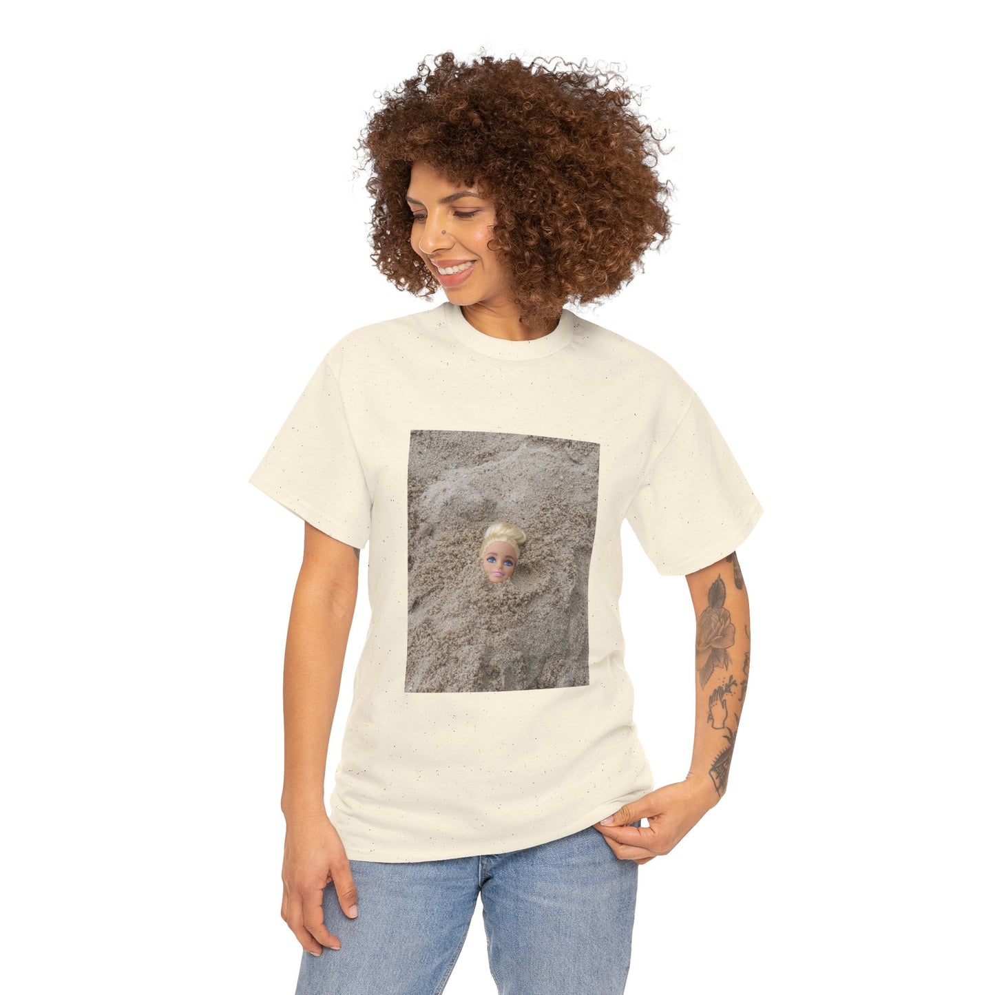 Face Buried in Sand T-Shirt | Beach Photo Tee, Sandcastle Fun