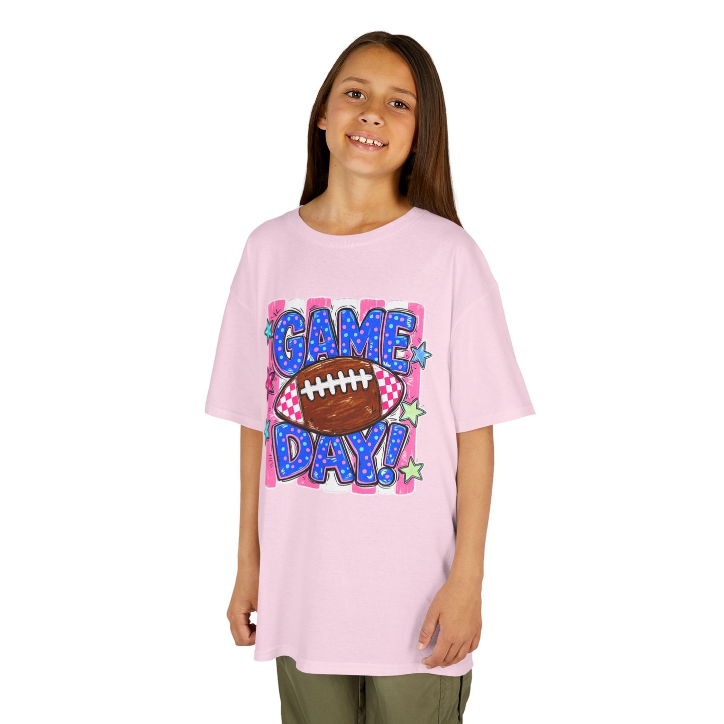 Kids Tee — "Game Day!" Football Graphic