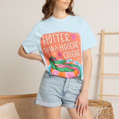 Hotter Than a Hoochie Coochie T-Shirt — Retro Alligator Pool Graphic