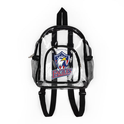 Clear Stadium Backpack with Eagles Logo — Transparent School & Game Day Bag
