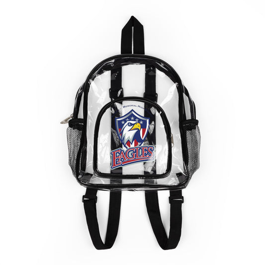 Clear Stadium Backpack with Eagles Logo — Transparent School & Game Day Bag