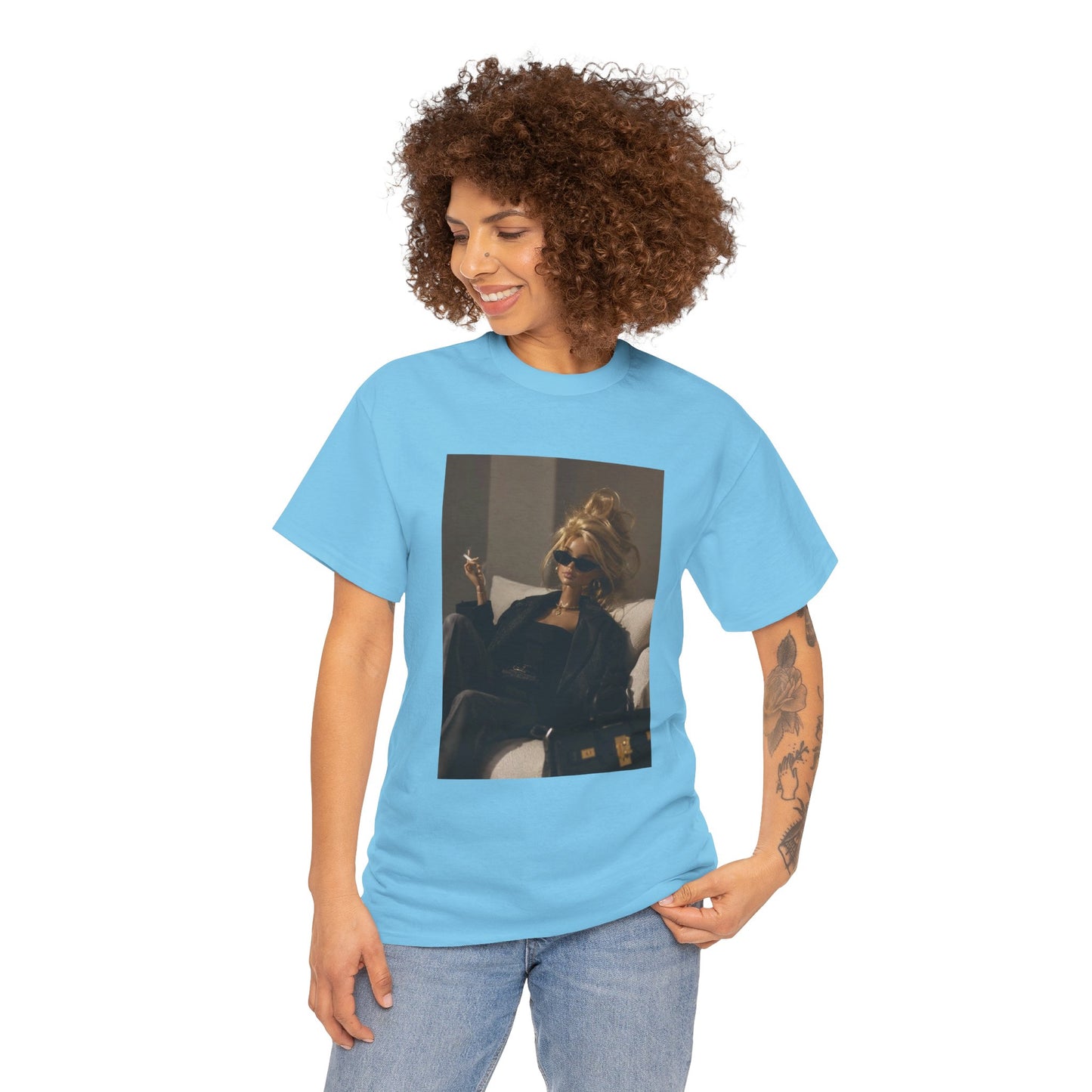 Woman in Sunglasses Illustration Tee | Retro Chic Portrait T-Shirt