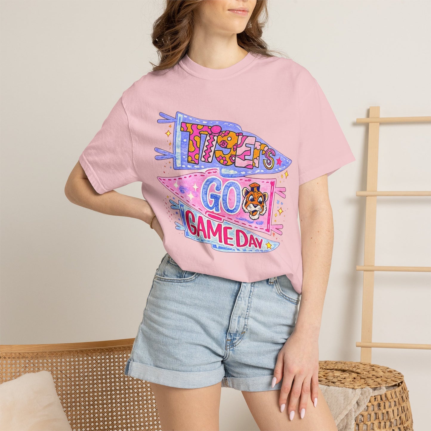 Game Day Pennant T-Shirt - 'Let's Go Game Day' Cheer Tee