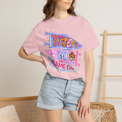 Game Day Pennant T-Shirt - 'Let's Go Game Day' Cheer Tee