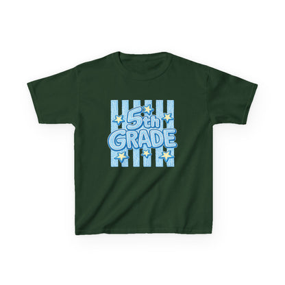 5th Grade Kids T-Shirt — Cute Blue Stars Back to School Tee