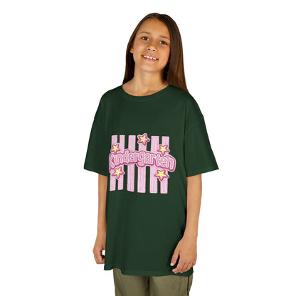 Kindergarten Kids Tee — Cute Pink Stars & Stripes Back-to-School Shirt